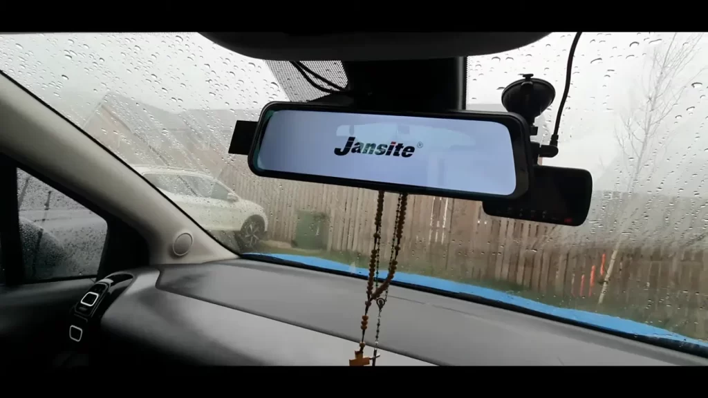 Testing my Jansite 10 Inch mirror dash camera in low light condition bad weather condition