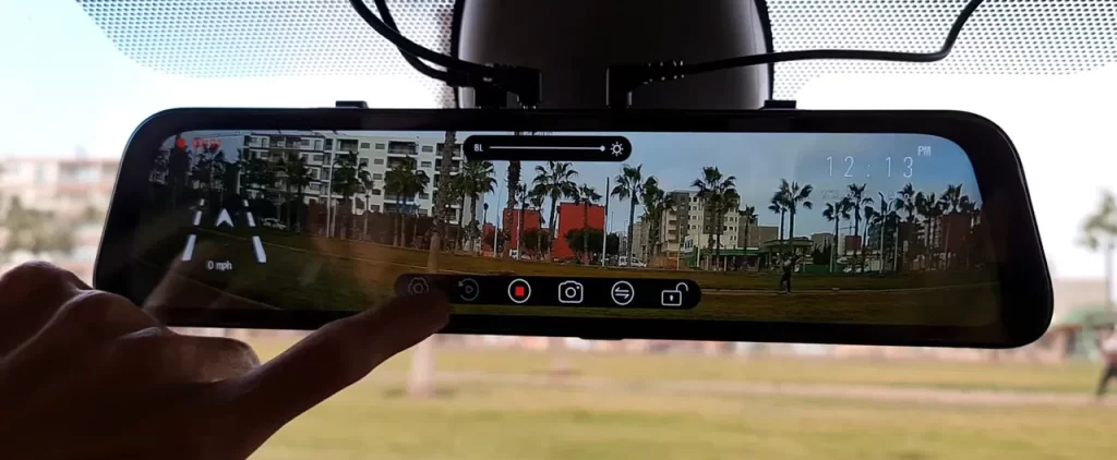 Recording with Auto-Vox V5 10“ Mirror Dash Cam Front and Rear
