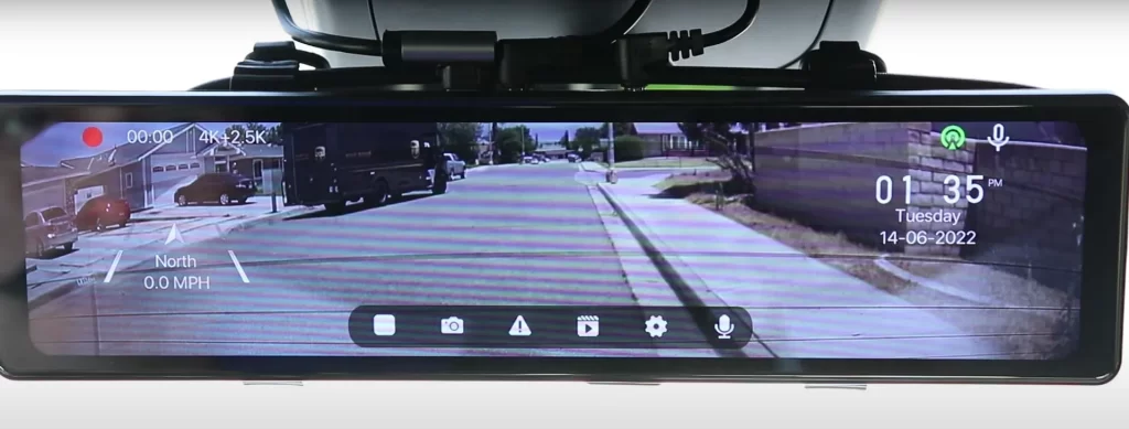Testing RedTiger 4K Mirror Dash Camera recording quality